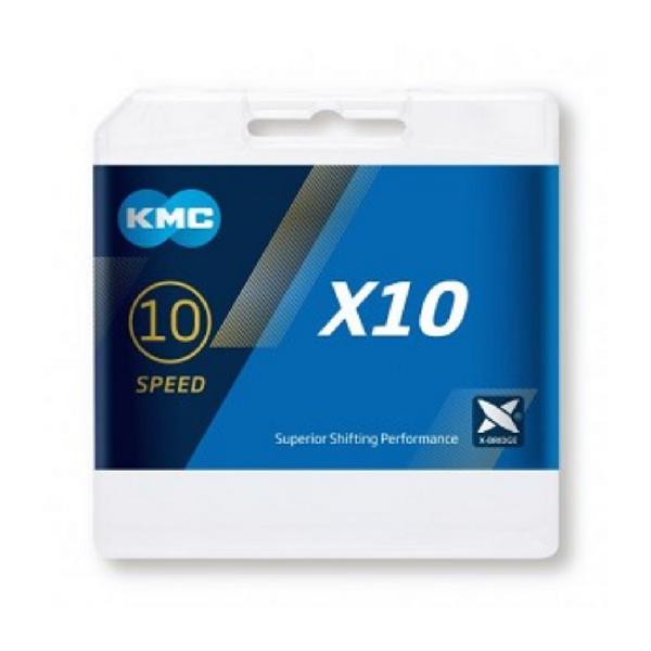 KMC X10 fietsketting, 1/2x11/128, 114 schakels, grijs