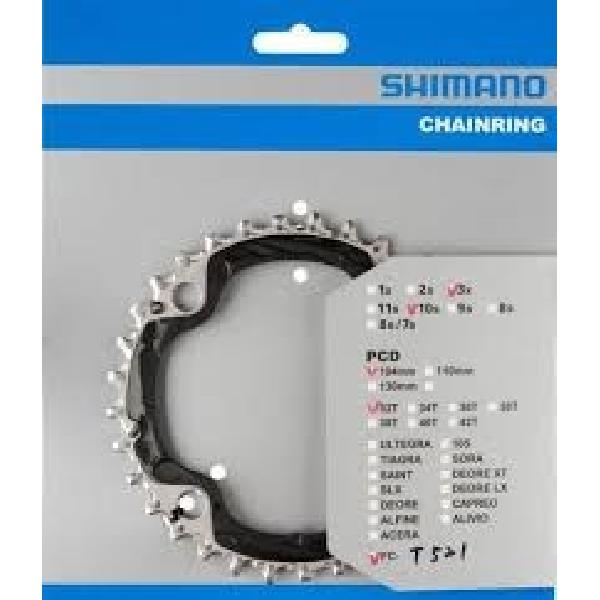 Shimano Kettingblad Deore 10V 32T Y1NL98010 M610 zwart