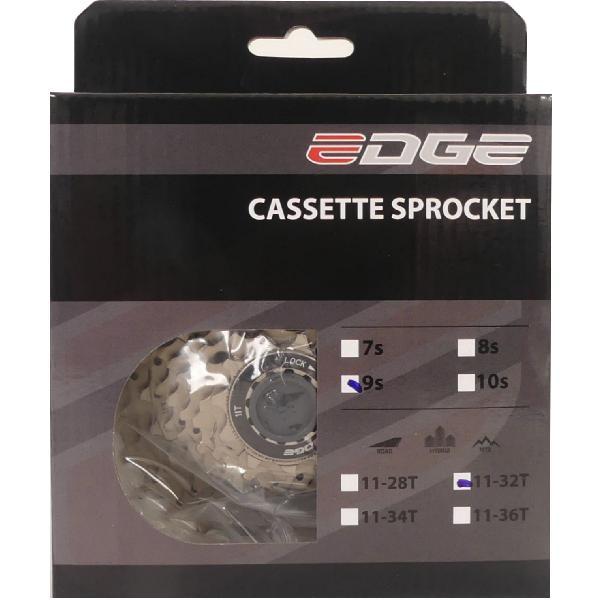 Edge Cassette 9 speed CS-M5009 11-32T zilver