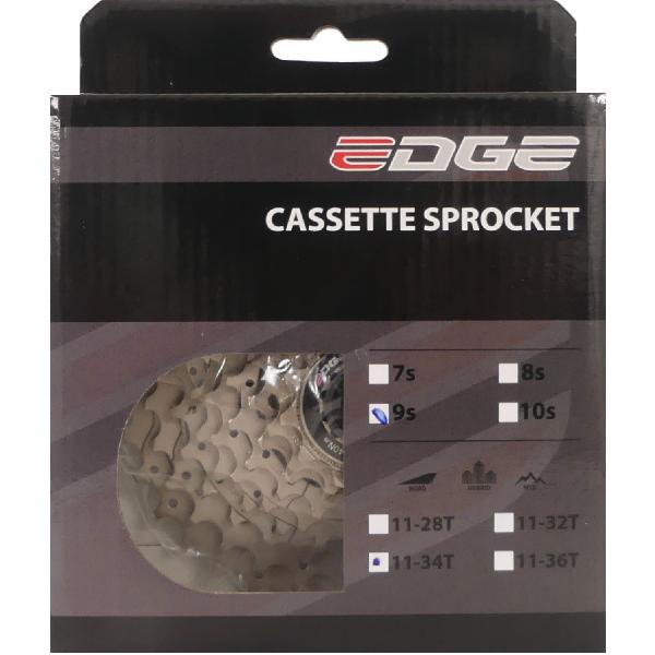 Edge Cassette 9 speed CS-M5009 11-34T zilver