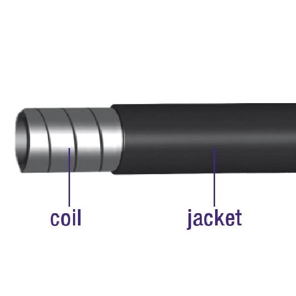 Elvedes Rem buitenkabel zonder voering ø5mm / 10 meter zwart (rol)