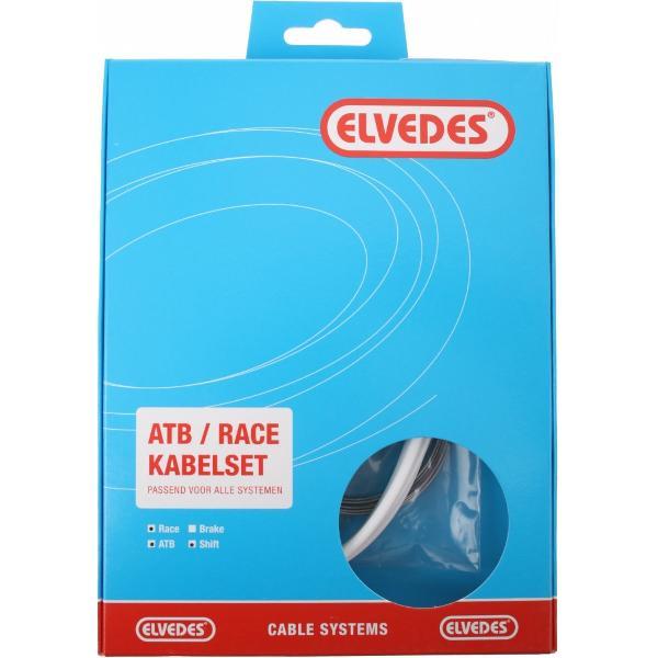 Elvedes Schakel kabelkit ATB / Race compleet wit (in doosje)