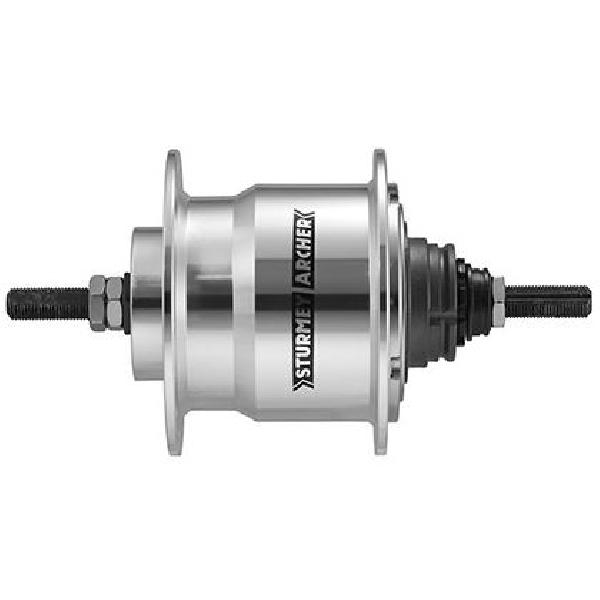 SturmeyArcher Versnellingsnaaf 4 speed Sturmey Archer X-RF4 36 gaats 170 mm aslengte zilver