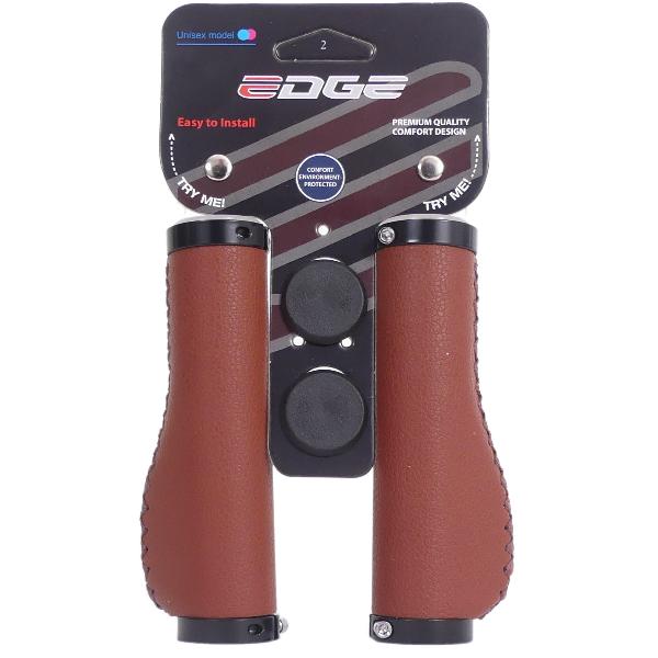 Edge Handvatset Leer incl Lockring camel brown135/135mm (winkelverpakking)