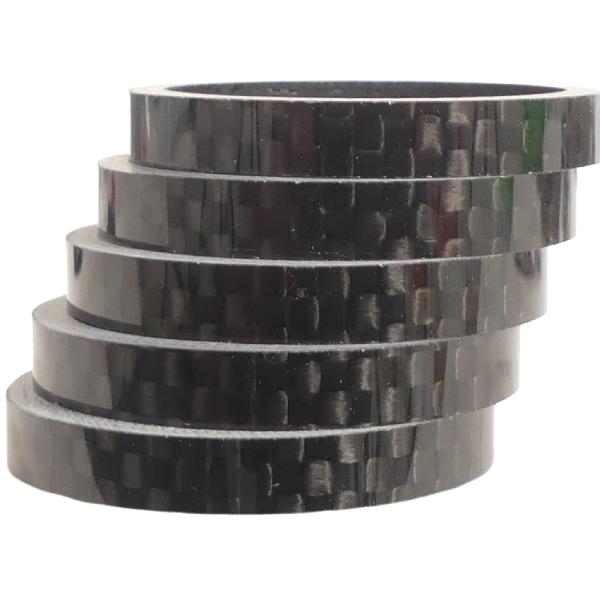 Spacers 28.6 mm 1-1/8 inch oversized 5 mm carbon 5 stuks 6500031