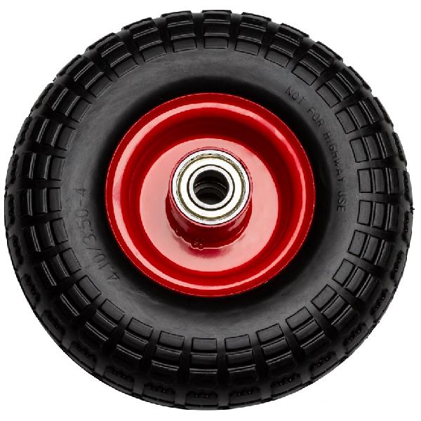 Los wiel 10'' massief rubber ijzeren velg voor steekwagen