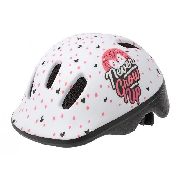 Polisport PolispGoudt kinderhelm Hoggy. maat: XXS (44/48 cm), kleur: wit/roze mat