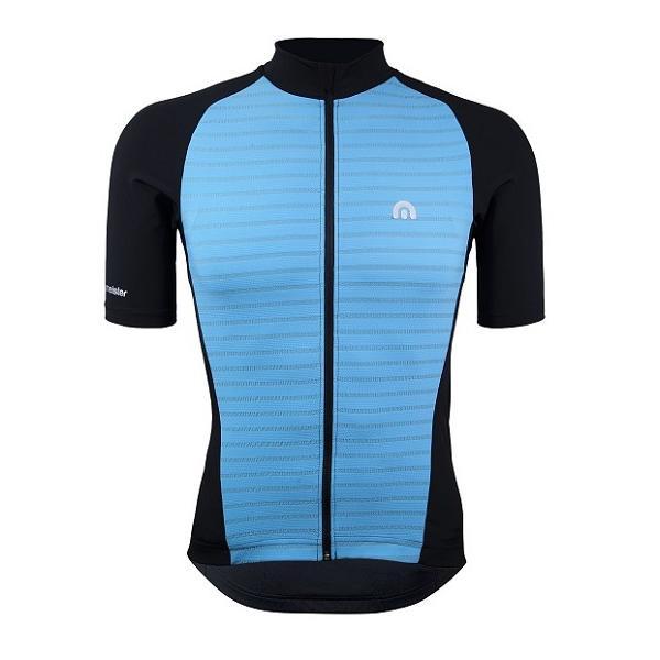 Megmeister Jersey Plain Stripe Aquarius Blue L