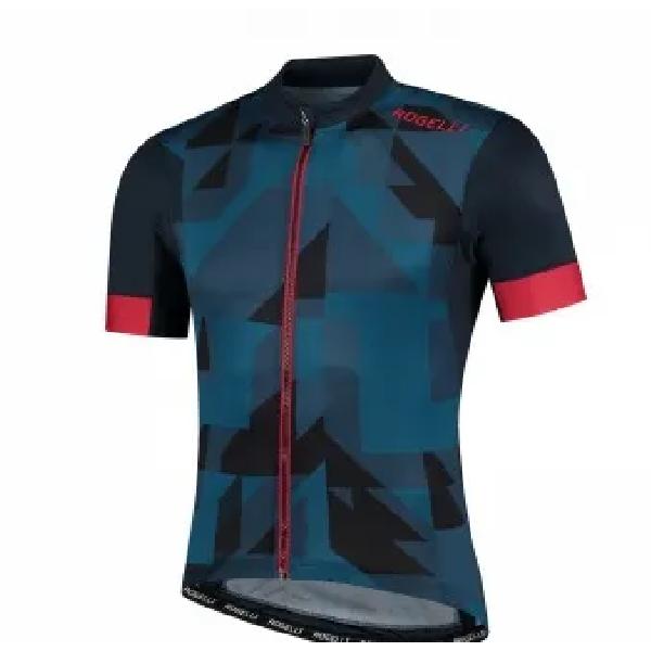 Rogelli Wielershirt Korte Mouw Brisk Blauw/Rood M