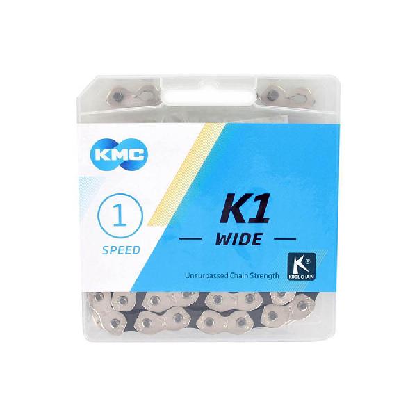 KMC K1-Wide Ketting 1-speed 100L Zilver - Zwart