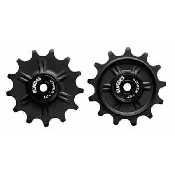 Elvedes Set derailleurwieltjes 2x13T 12V afgedicht zwart