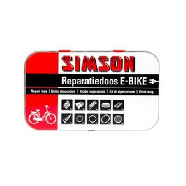 Simson Reparatiedoos E-bike aluminium rood/wit 14-delig