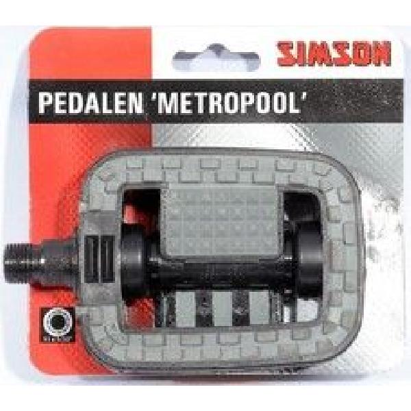 Simson Pedalen set Metropool 9 16 inch grijs zwart