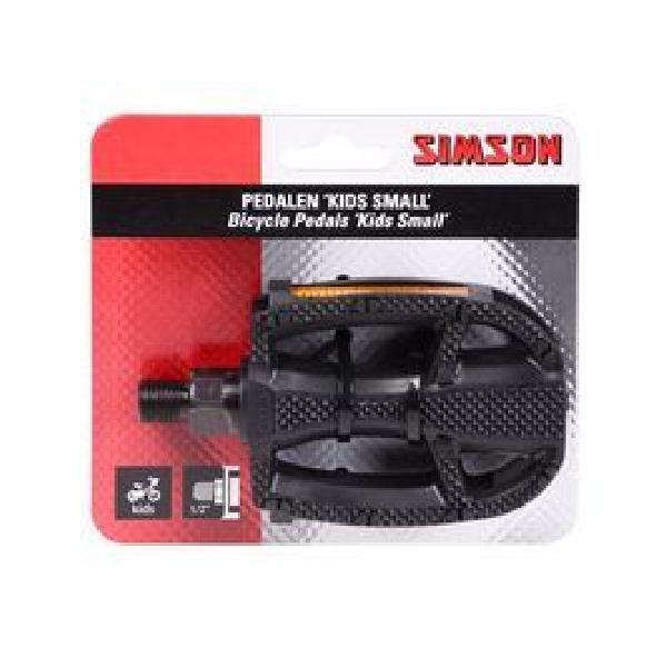 Simson Pedalen Small 1/2 inch reflectie zwart per set