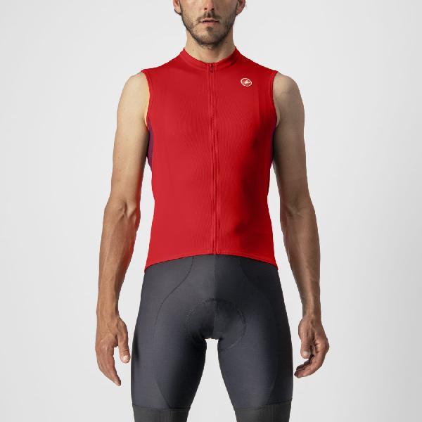 Castelli Entrata VI mouwloos fietsshirt rood heren L