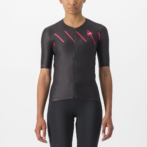 Castelli Free speed 2 W race tri top zwart/rood dames L