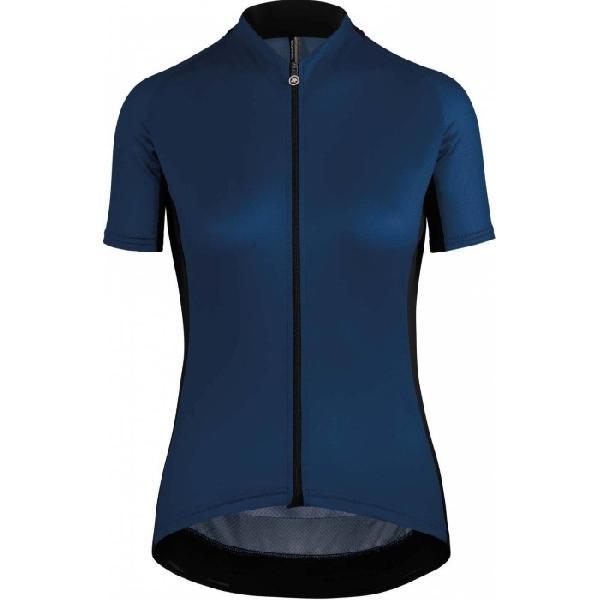 Assos Uma GT korte mouw fietsshirt blauw Dames L