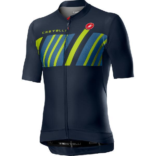 Castelli Hors Categorie korte mouw fietsshirt donkerblauw heren S