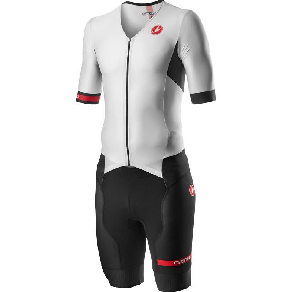 Castelli Free Sanremo 2 trisuit korte mouwen wit/zwart heren XXXL