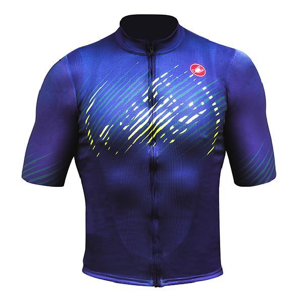 Castelli Giungla SS fietsshirt paars/groen heren M