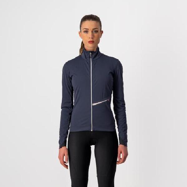 Castelli GO fietsjack donker blauw dames L