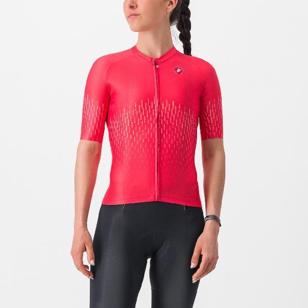 Castelli Aero Pro fietsshirt korte mouw roze dames L