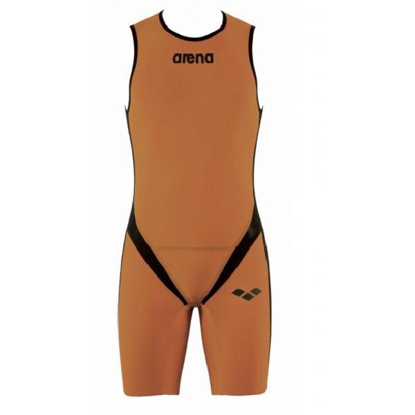 Arena Carbon pro rear zip mouwloos trisuit oranje heren S