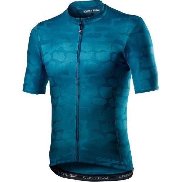 Castelli Pavé korte mouw fietsshirt blauw heren XXXL