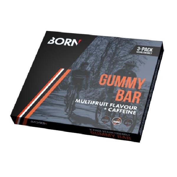 Born Gummy bar multifruit + Caffeine box 3 x 30g