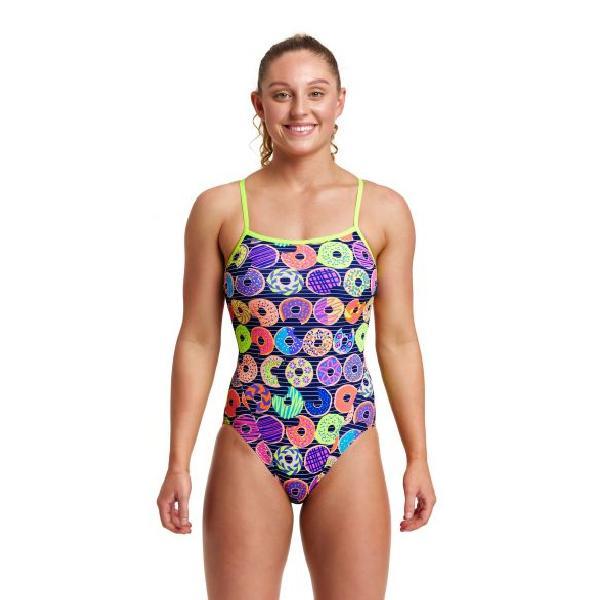 Funkita Dunkin Donuts single strap badpak dames 34