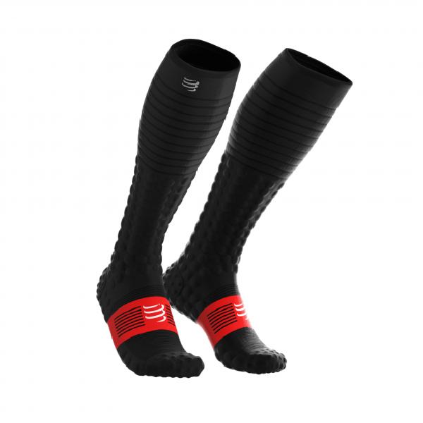 Compressport Full socks race & recovery compressiesokken zwart 1M