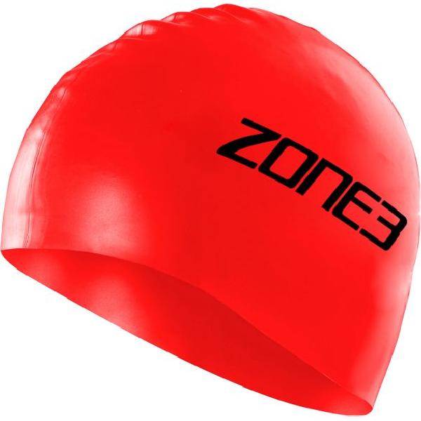 Zone3 Silicone swim cap rood