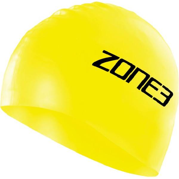 Zone3 Silicone swim cap geel