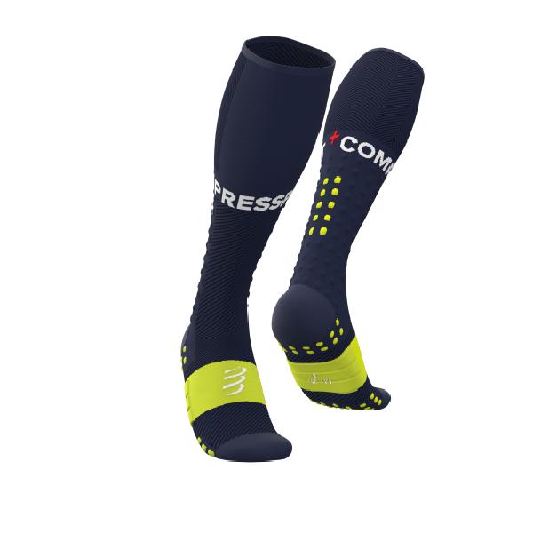 Compressport Full socks Run compressiesokken blauw T1