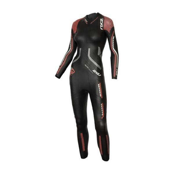 2XU Propel pro lange mouw wetsuit zwart/rood dames L