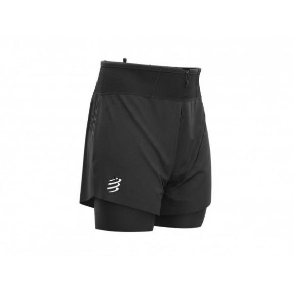 Compressport Trail 2-in-1 compressie short zwart heren S