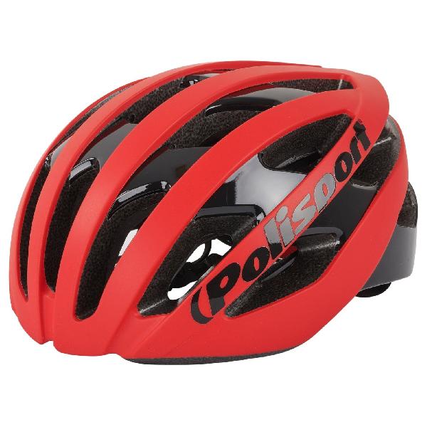 Polisport PolispGoudt light pro fietshelm m 52-58cm mat rood/zwart