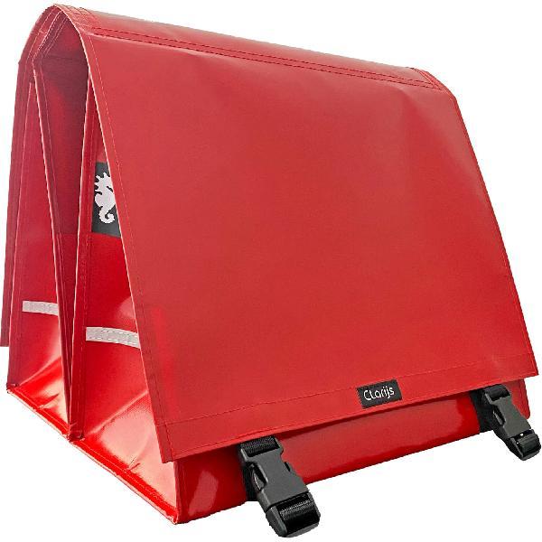 Fietstas dubbel XL PVC 46L rood