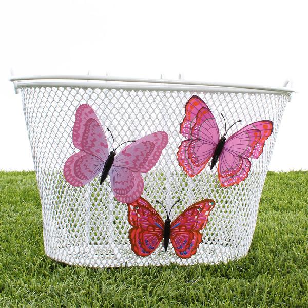 Kinderfietsmand Jasmin Butterfly Wit