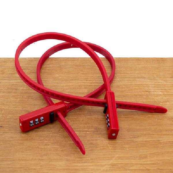 Kabelslot Strap Lock Set 56cm Rood