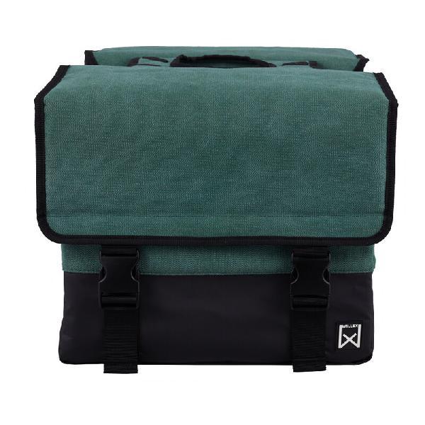 Dubbele Canvas Tas Plus Groen/Matzwart 40L