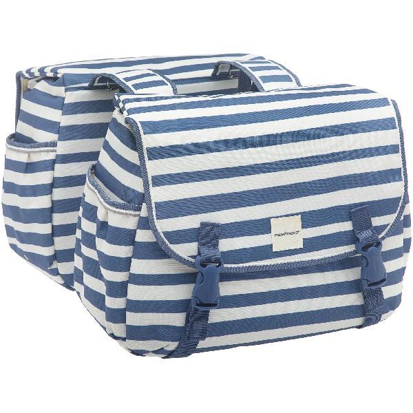 New Looxs Dubbele fietstas New Looxs Joli Double - 34 liter - Blue Stripe