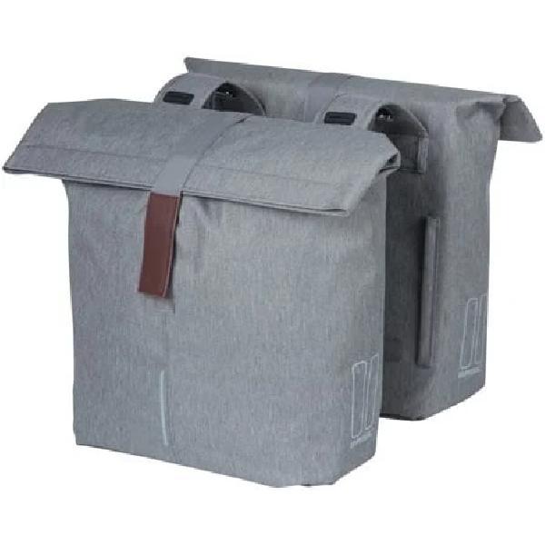 Basil Dubbele fietstas Basil City - 28-32 liter - Grey Melee