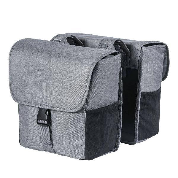 Basil Dubbele fietstas Basil GO Double Bag 32 liter - grijs