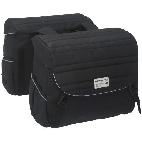 New Looxs Dubbele Fietstas New Looxs Mondi Joy Double - Quilted Black - 38Ltr