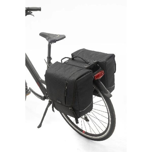 New Looxs Dubbele fietstas New Looxs Nova Double Racktime - 32 liter - zwart