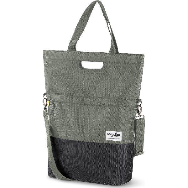 shoppertas 20L recycled groen grijs