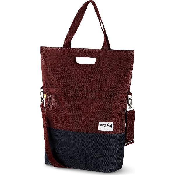 shoppertas 20L recycled rood grijs