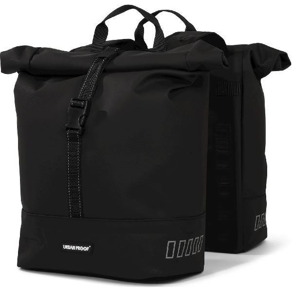 double rolltop bag 38L recycled zwart