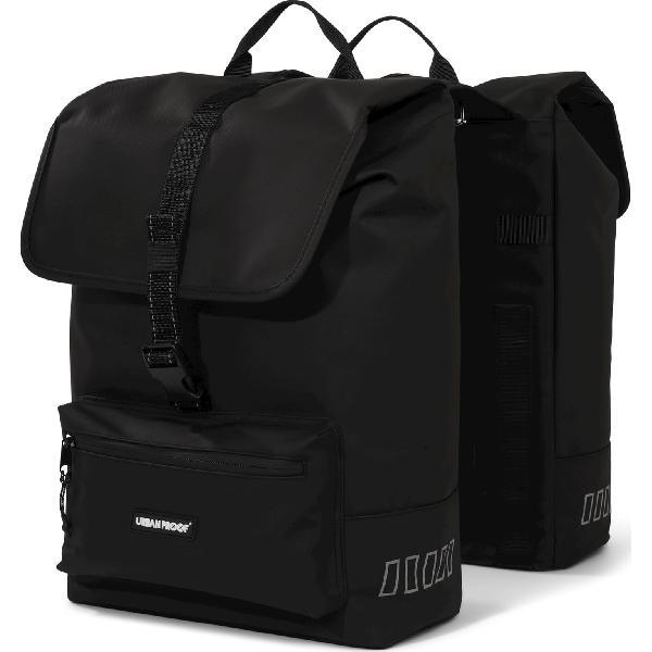 double cargo bag 38L recycled zwart